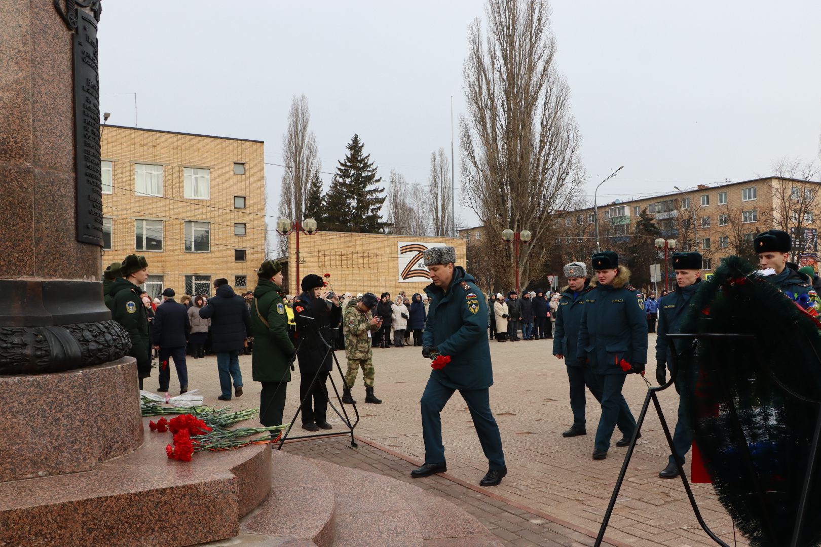 125 лет Чуйкову, Серебряные Пруды, возложение, сталинградская битва, маршал чуйков, внук маршала чуйкова, внук маршала баграмяна, площадь чуйкова,