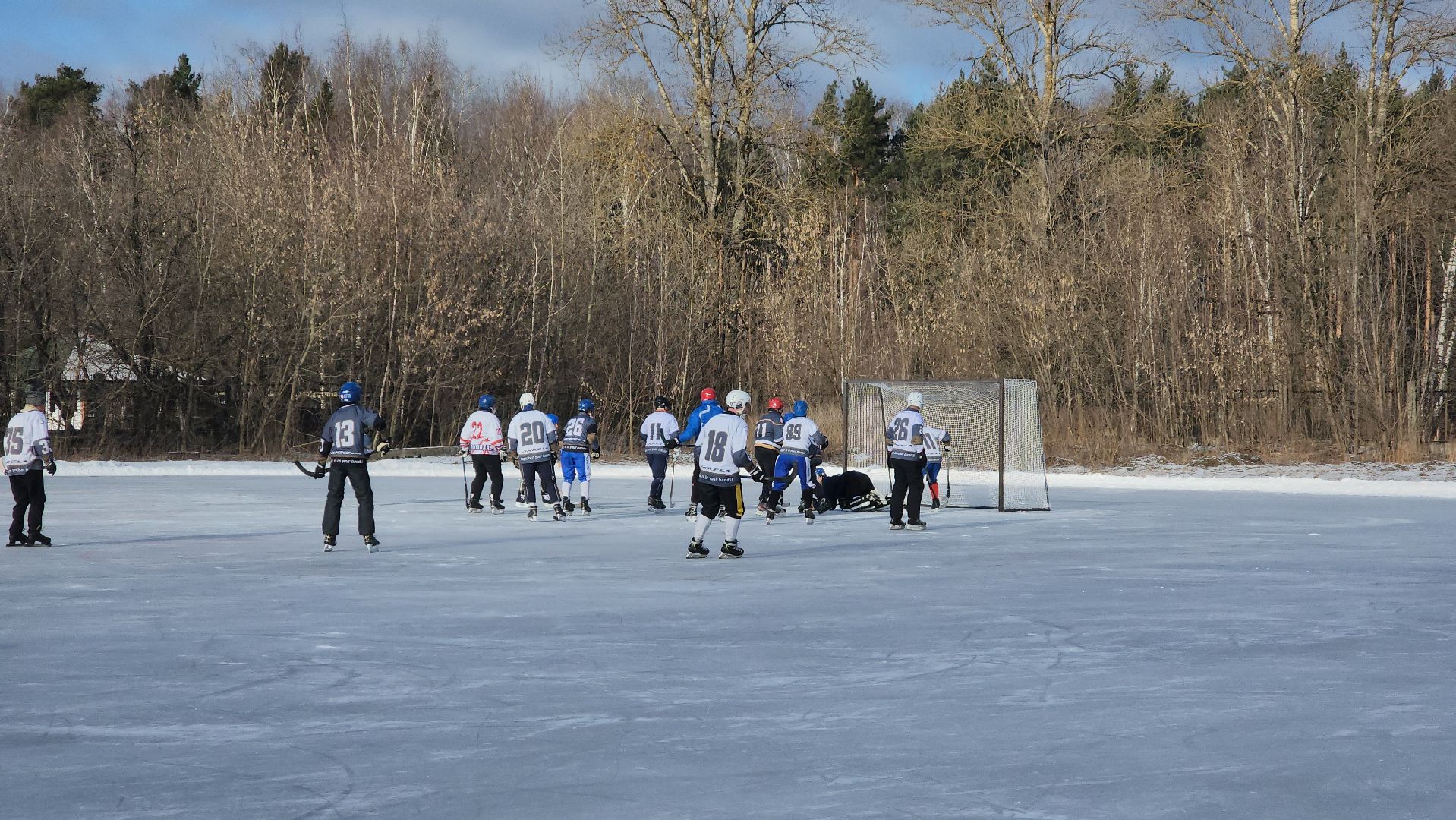 хоккей с мячом, товарищеский матч, спорт, балашиха, криогенмаш,