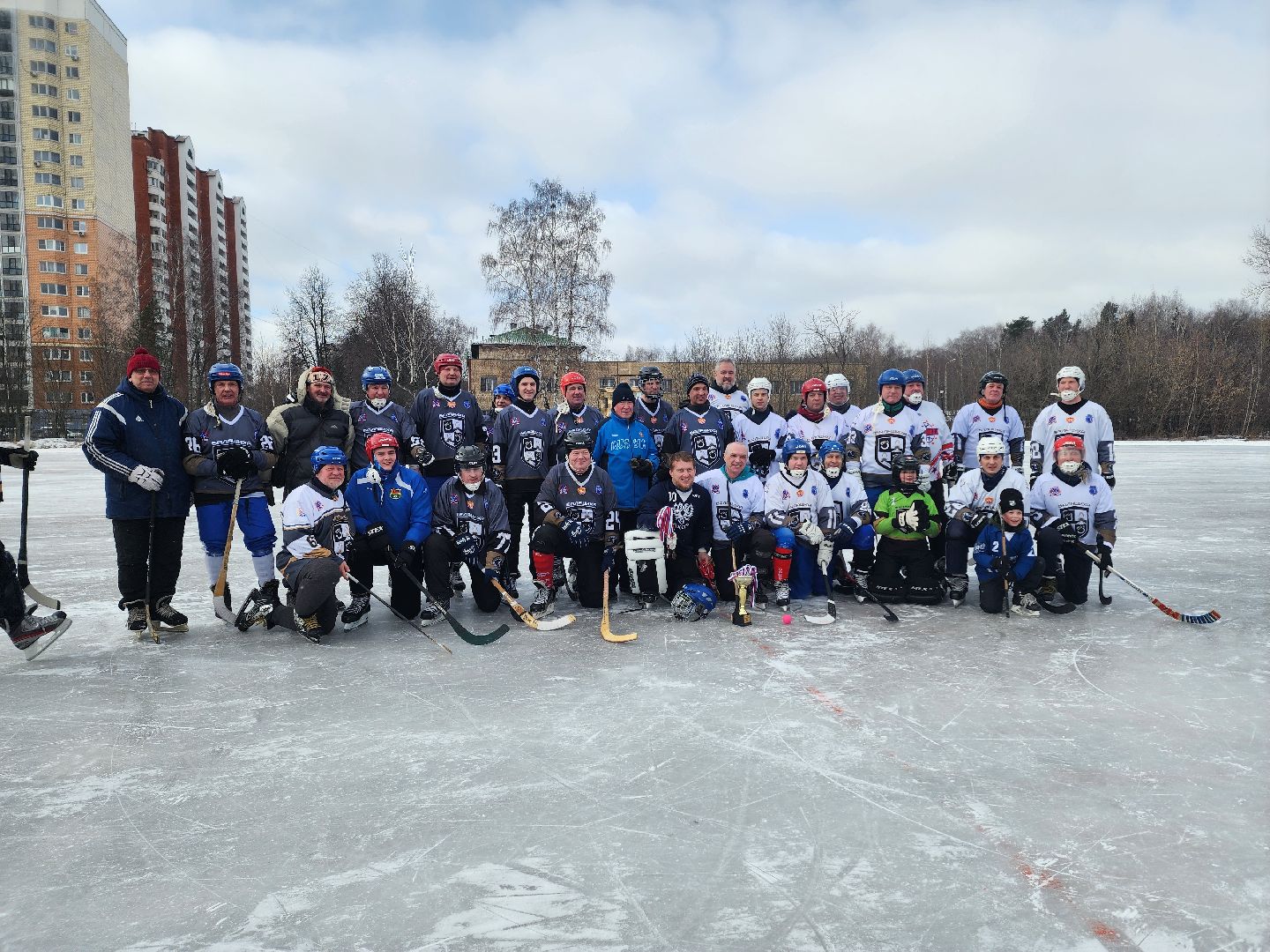 хоккей с мячом, товарищеский матч, спорт, балашиха, криогенмаш,