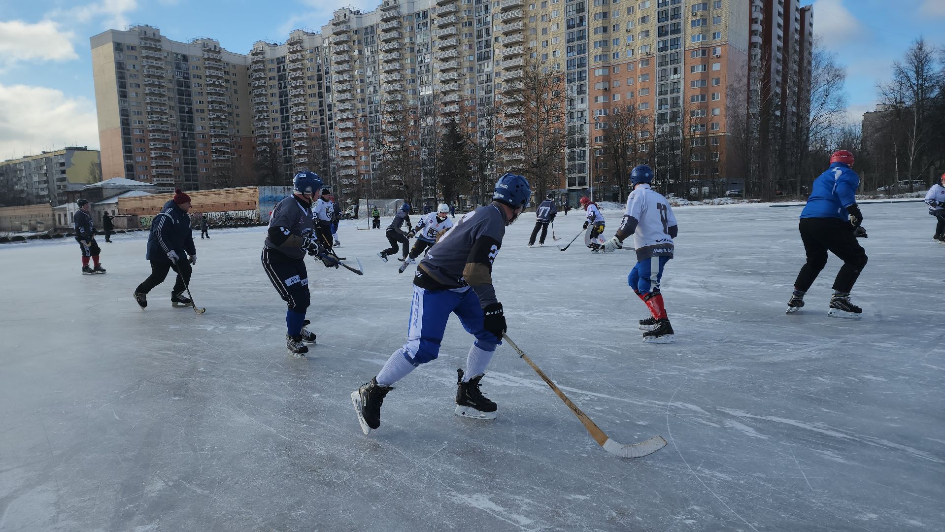 хоккей с мячом, товарищеский матч, спорт, балашиха, криогенмаш,