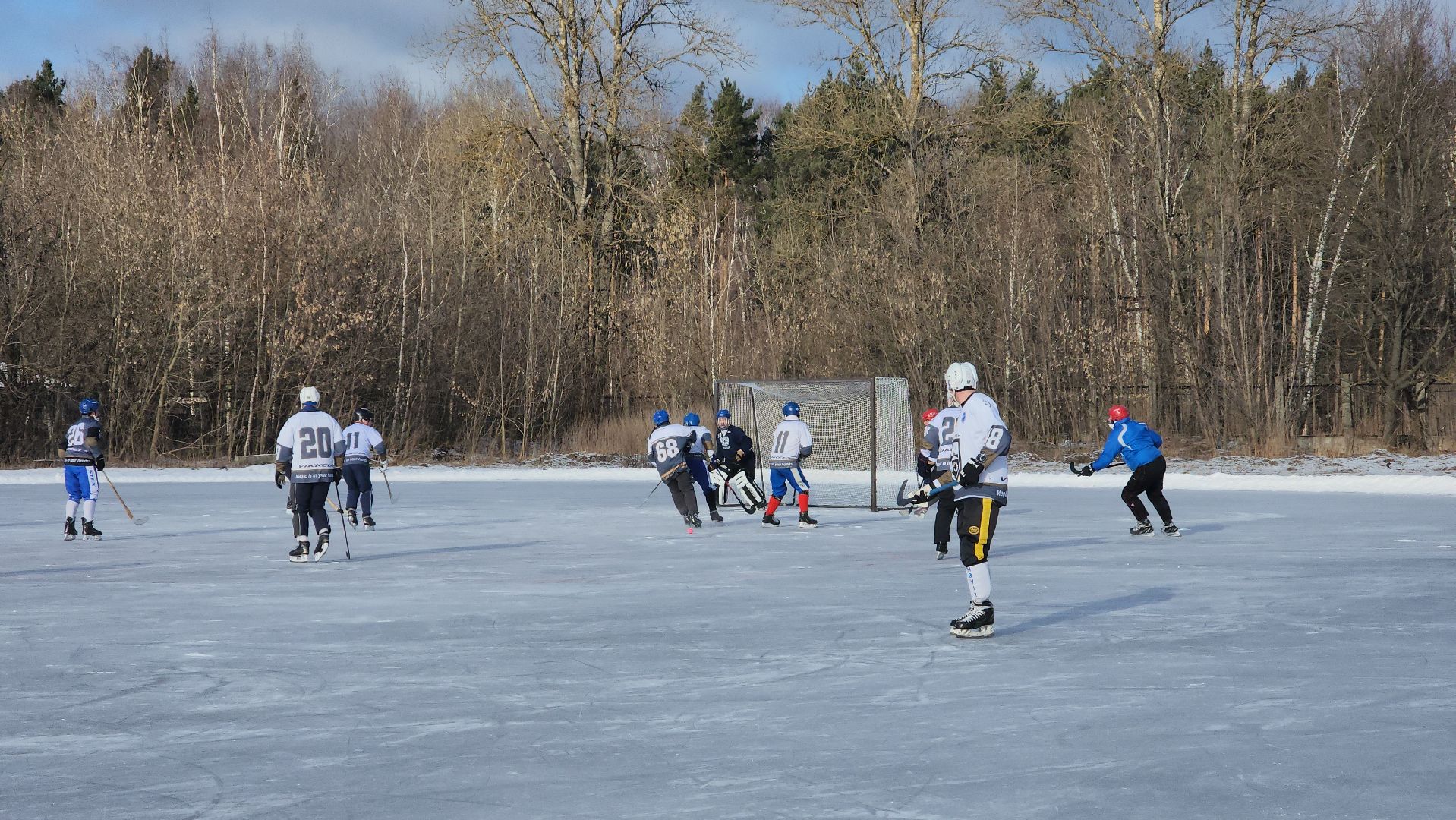 хоккей с мячом, товарищеский матч, спорт, балашиха, криогенмаш,