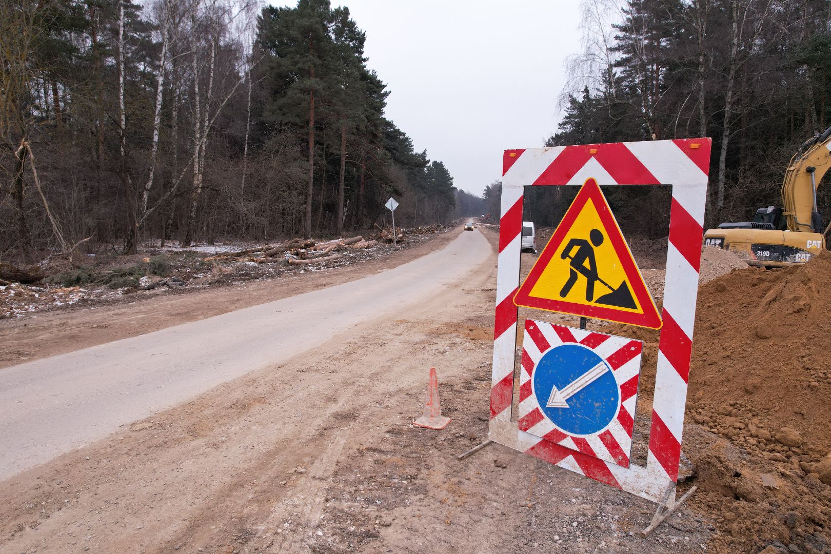 видео с коптера, дороги, подольск, строительство,