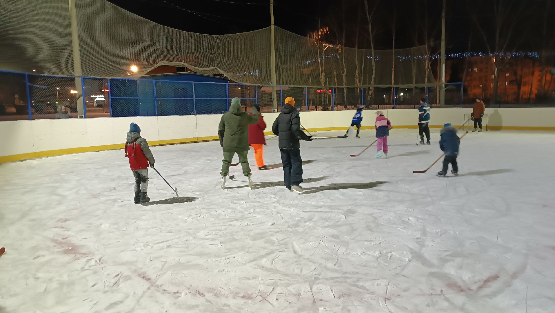 Каток в Литвиново, Коньки, литвиново, хоккей, вертикалки,