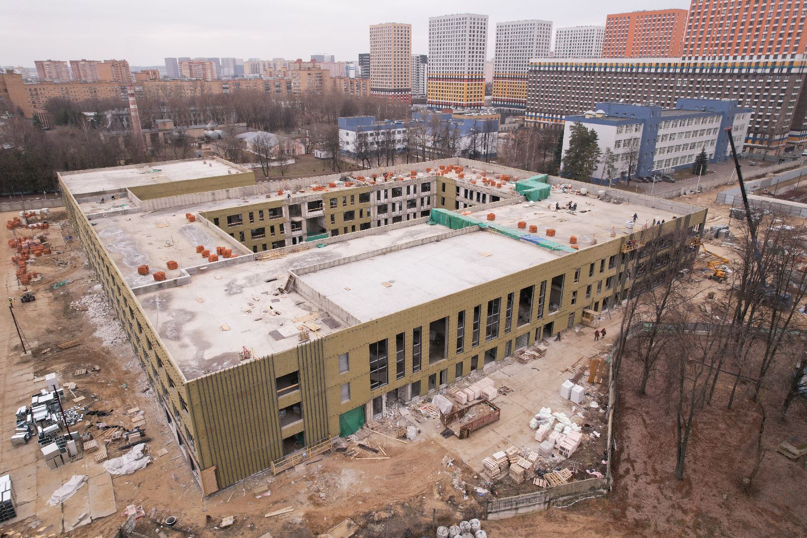 видео с коптера, люберцы, школа, жулебино парк, строительство,