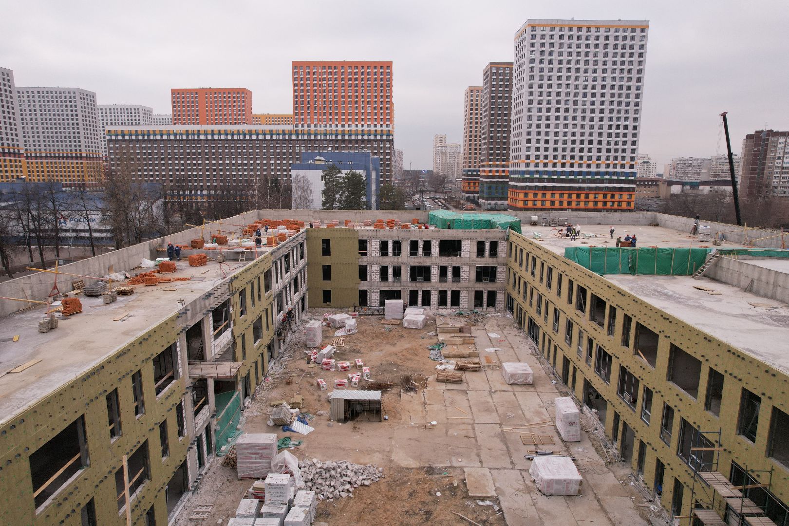 видео с коптера, люберцы, школа, жулебино парк, строительство,