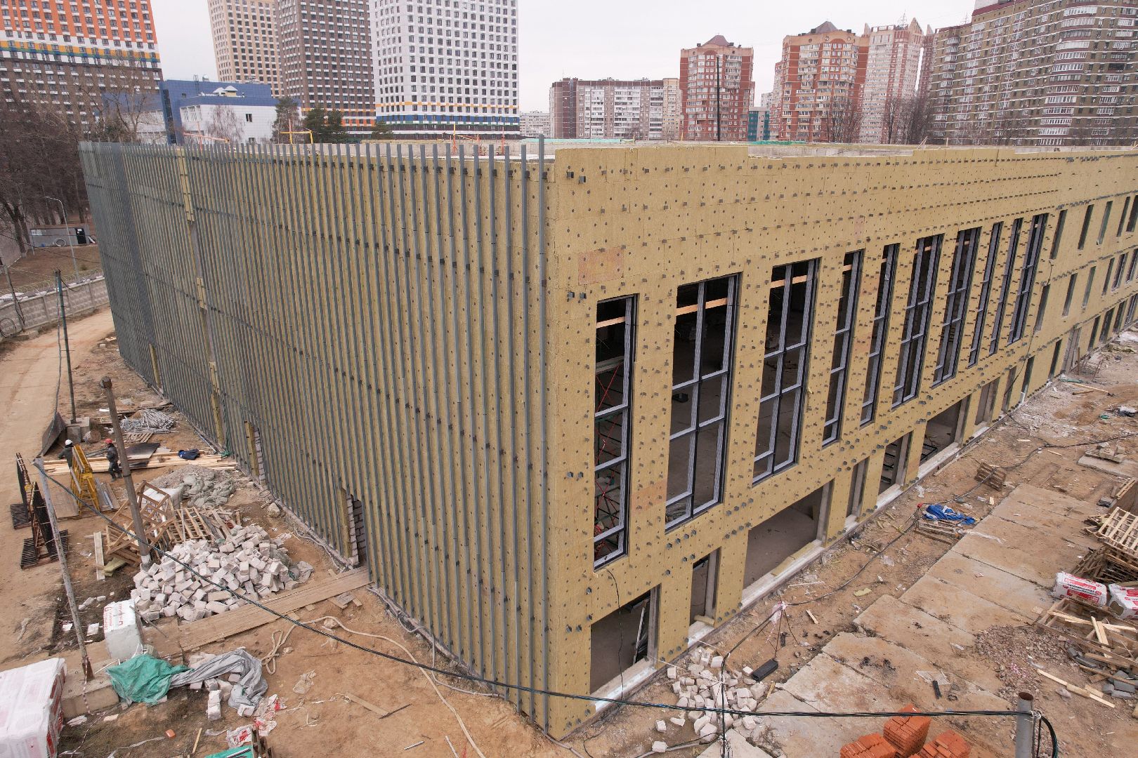 видео с коптера, люберцы, школа, жулебино парк, строительство,