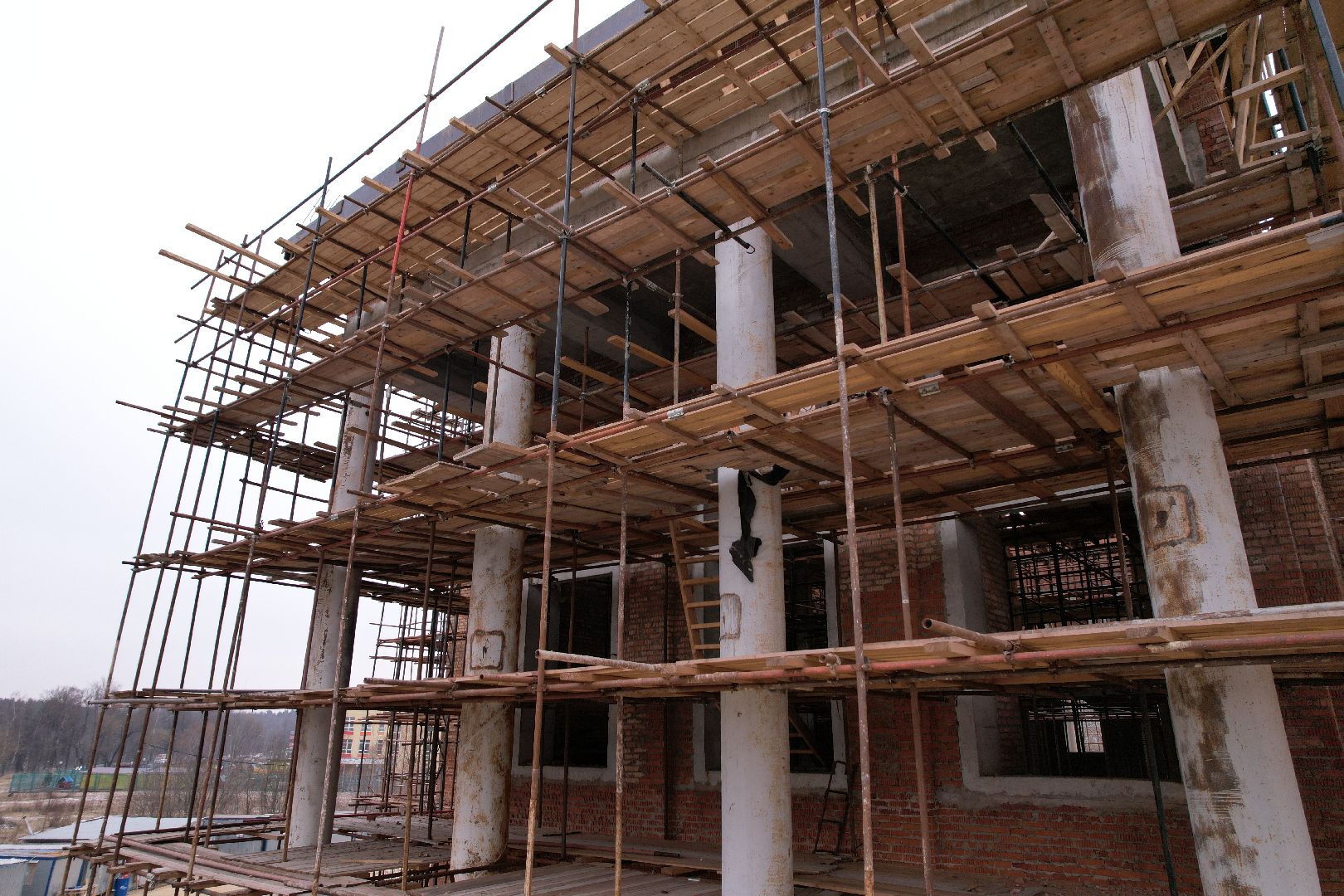 видео с коптера, подольск, строительство храма,