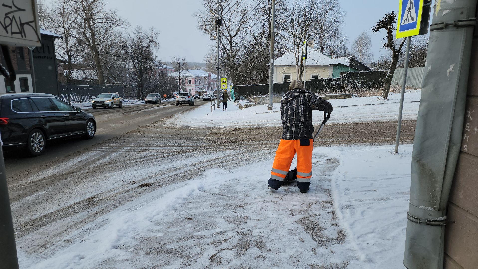 серпухов, Подмосковье, Уборка снега,