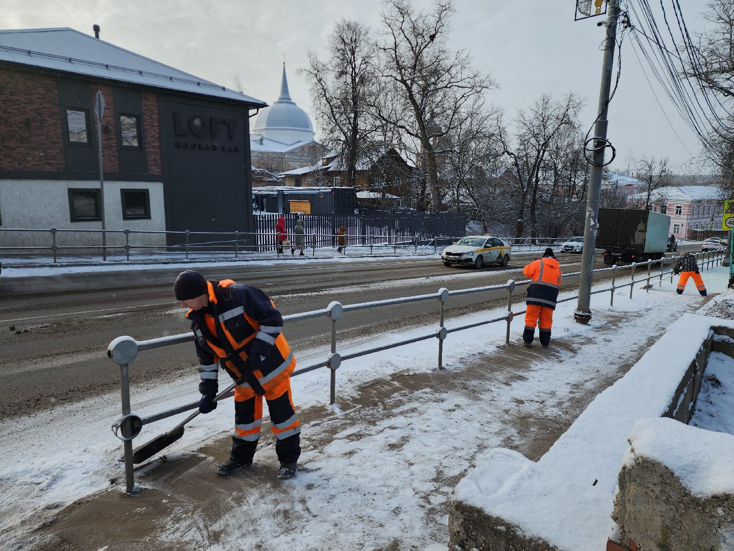 серпухов, Подмосковье, Уборка снега,