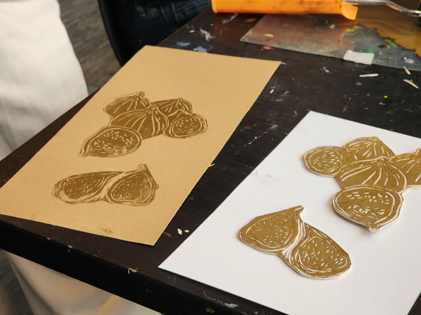 Черноголовка, Учителя, Линогравюра,