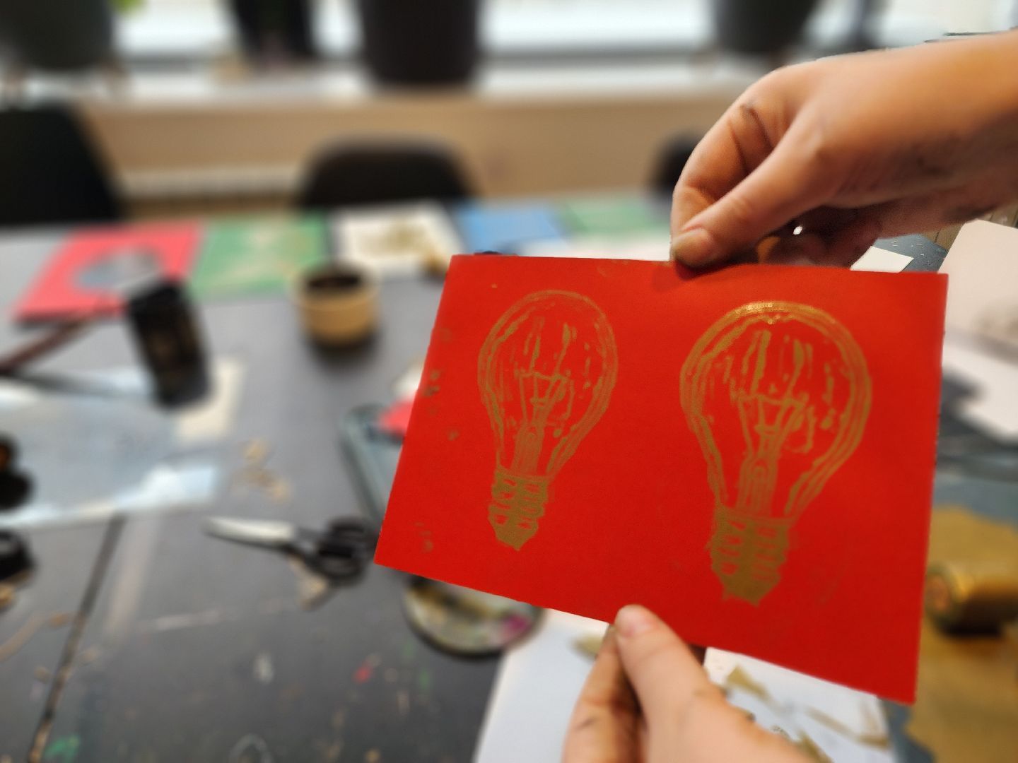 Черноголовка, Учителя, Линогравюра,