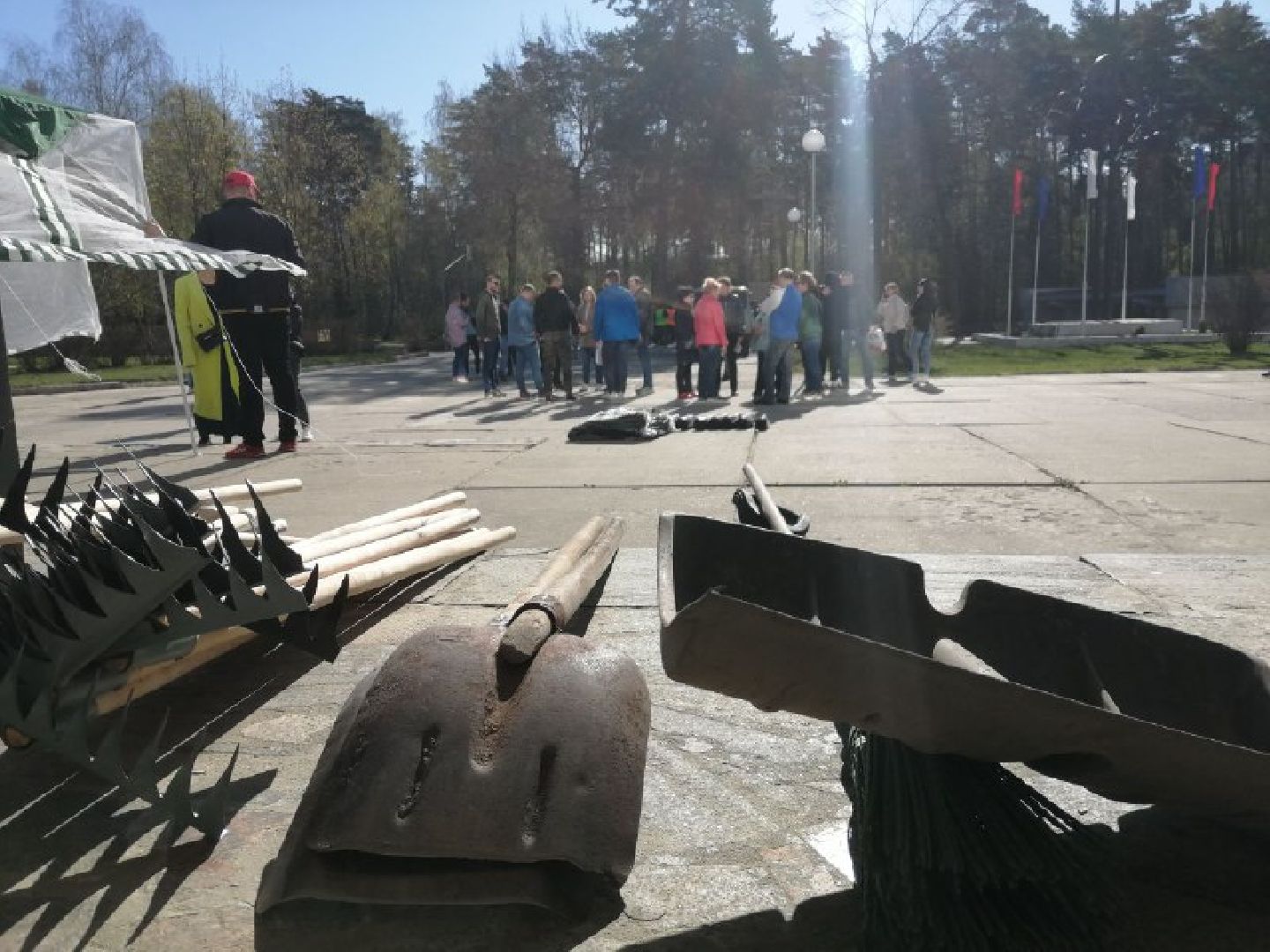 субботник, общеобластной субботник, Протвино, инвентарь, порядок