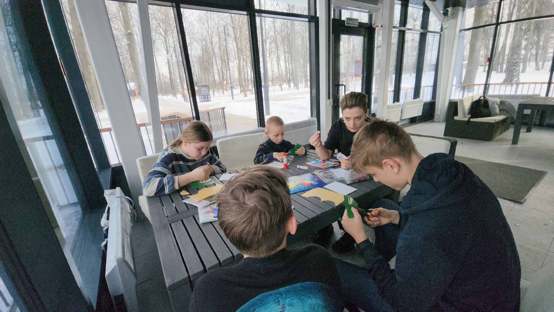 23 февраля, Парк Киово, открытка, вертикалки