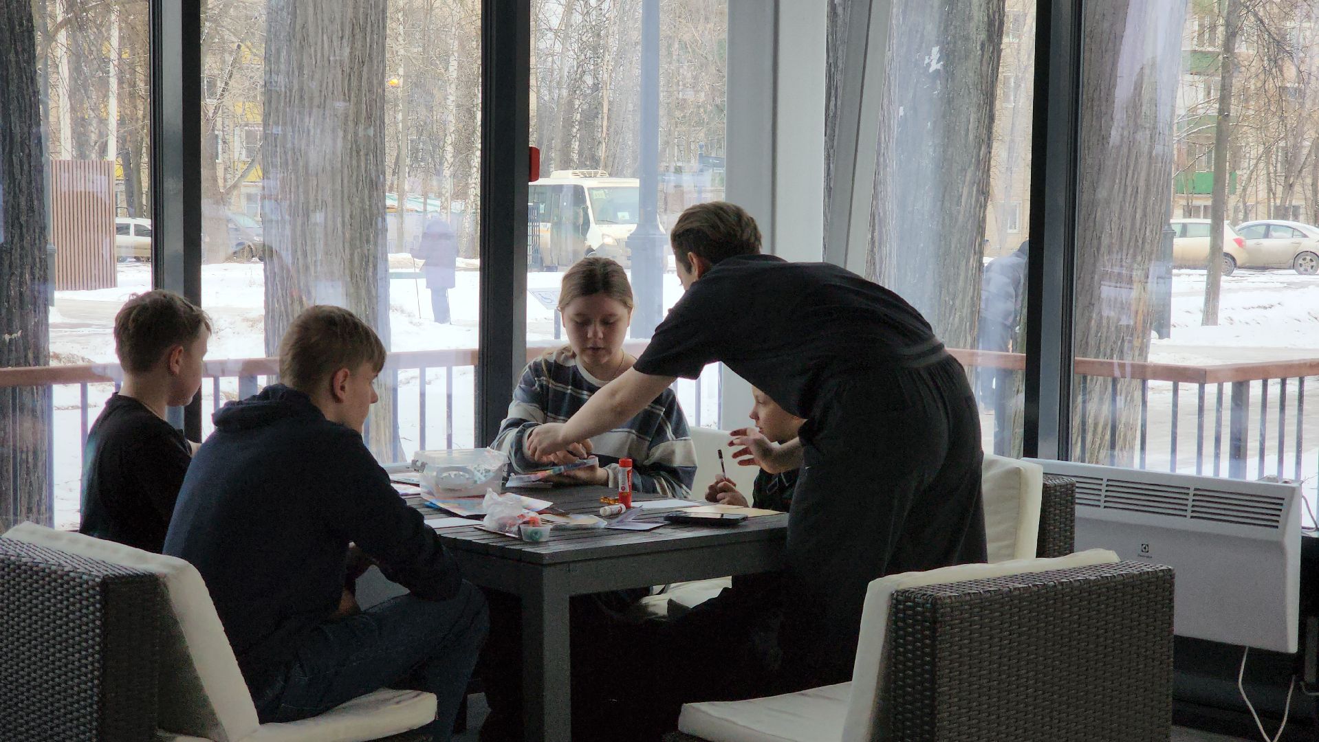 23 февраля, Парк Киово, открытка, вертикалки