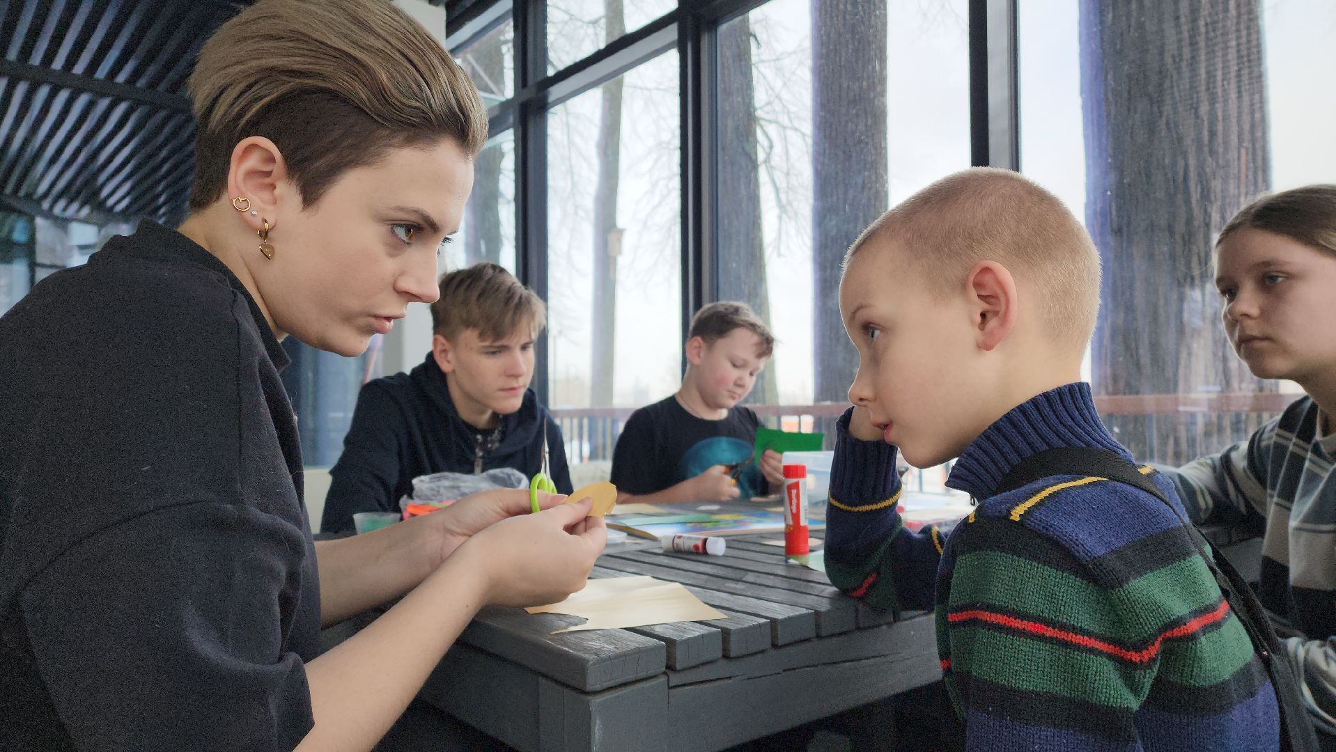 23 февраля, Парк Киово, открытка, вертикалки