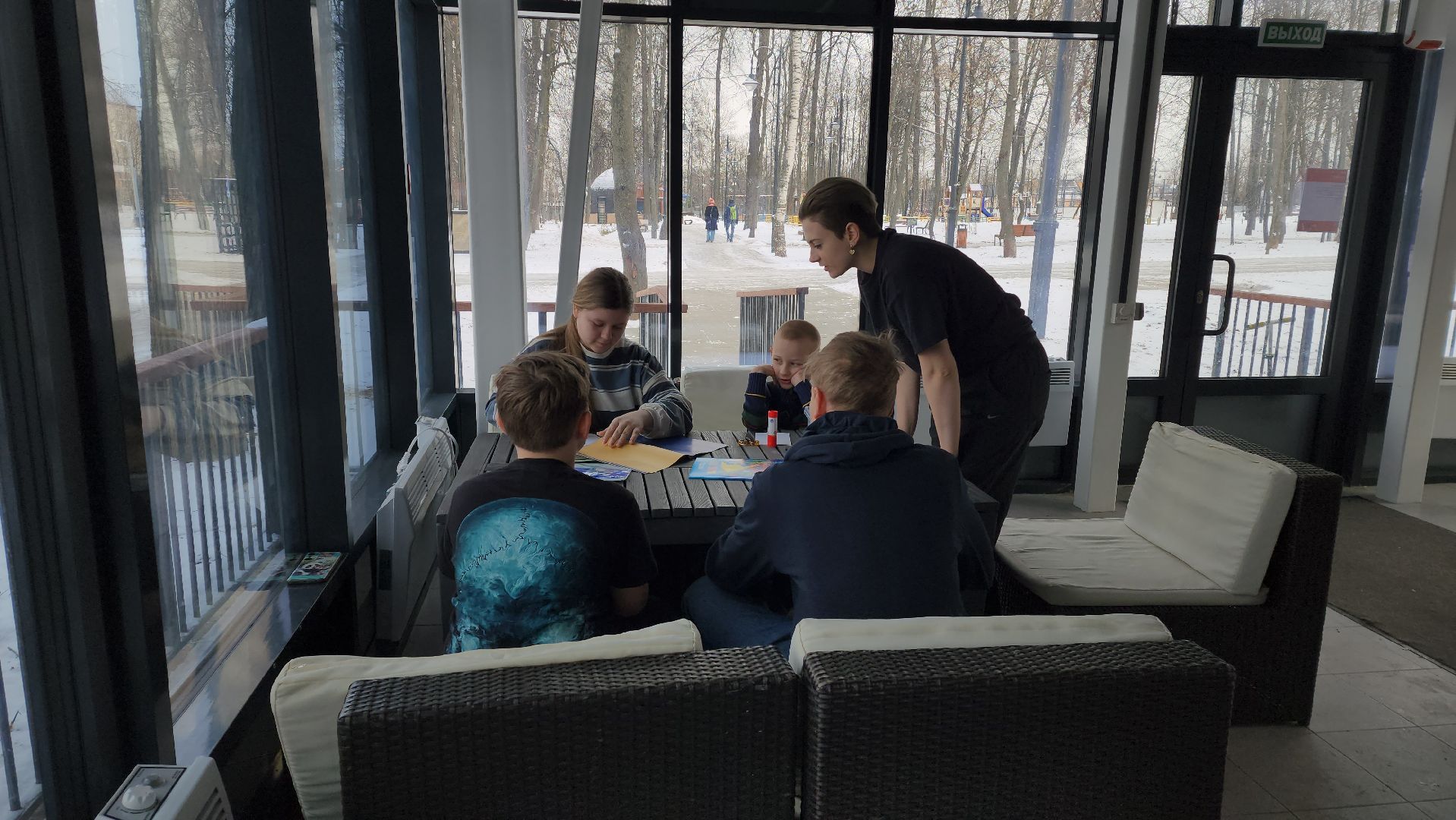 23 февраля, Парк Киово, открытка, вертикалки