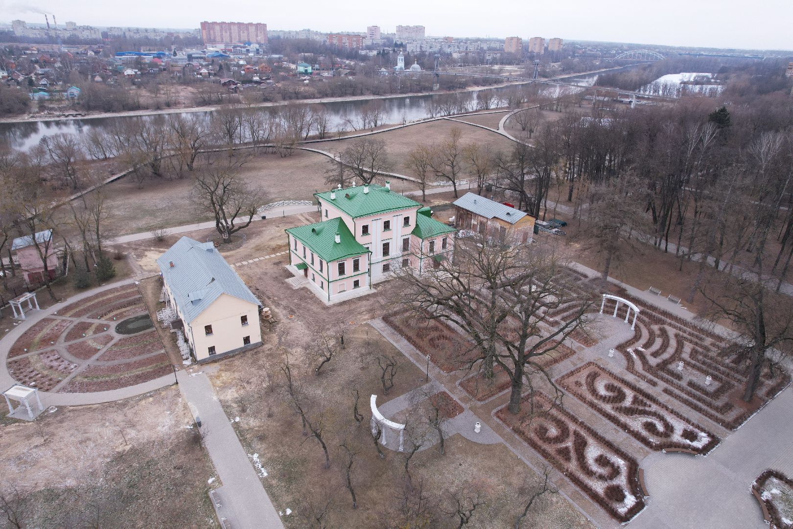 видео с коптера, воскресенск, усадьба кривякино, культура,