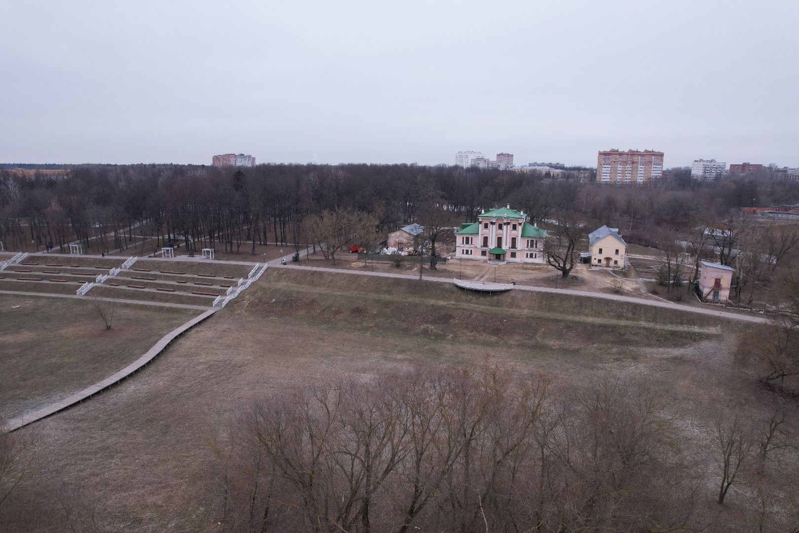 видео с коптера, воскресенск, усадьба кривякино, культура,
