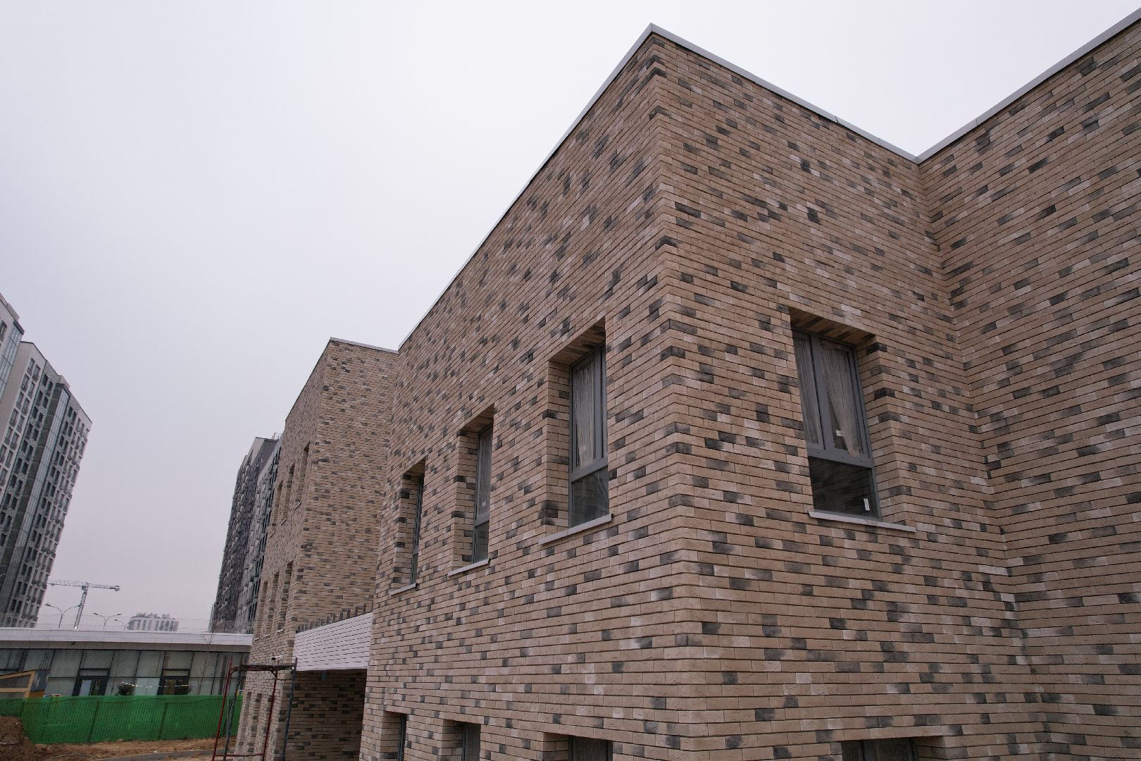 видео с коптера, ленинский городской округ, детский сад, строительство,