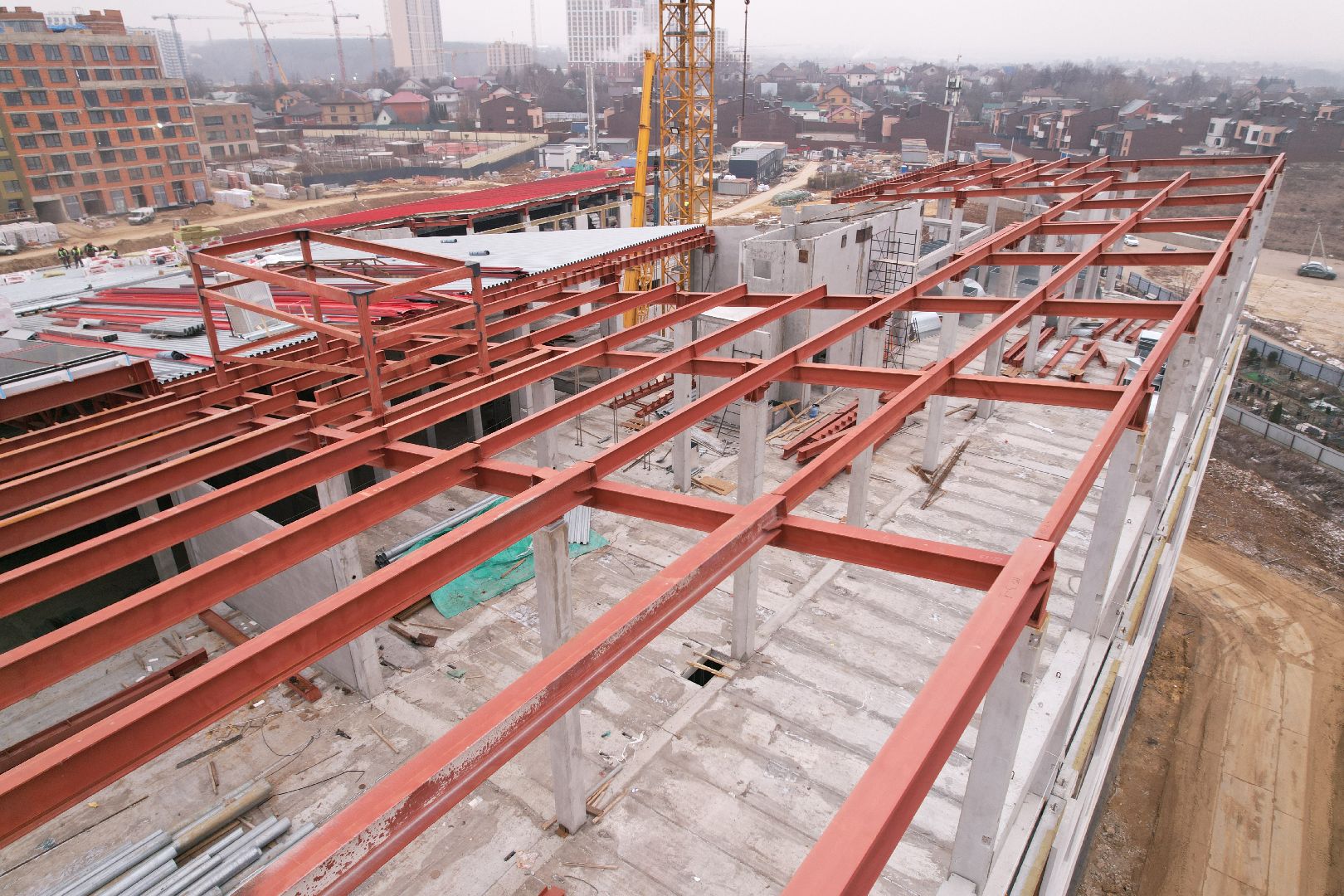 видео с коптера, ленинский городской округ, школа, строительство, жк первый квартал,