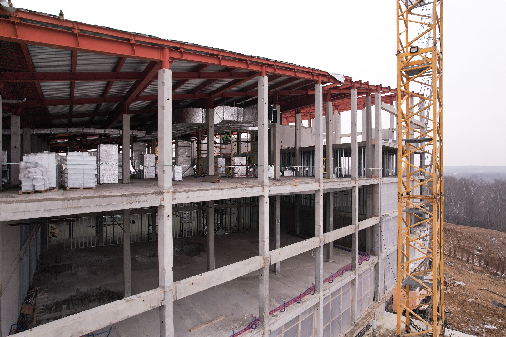 видео с коптера, ленинский городской округ, школа, строительство, жк первый квартал,