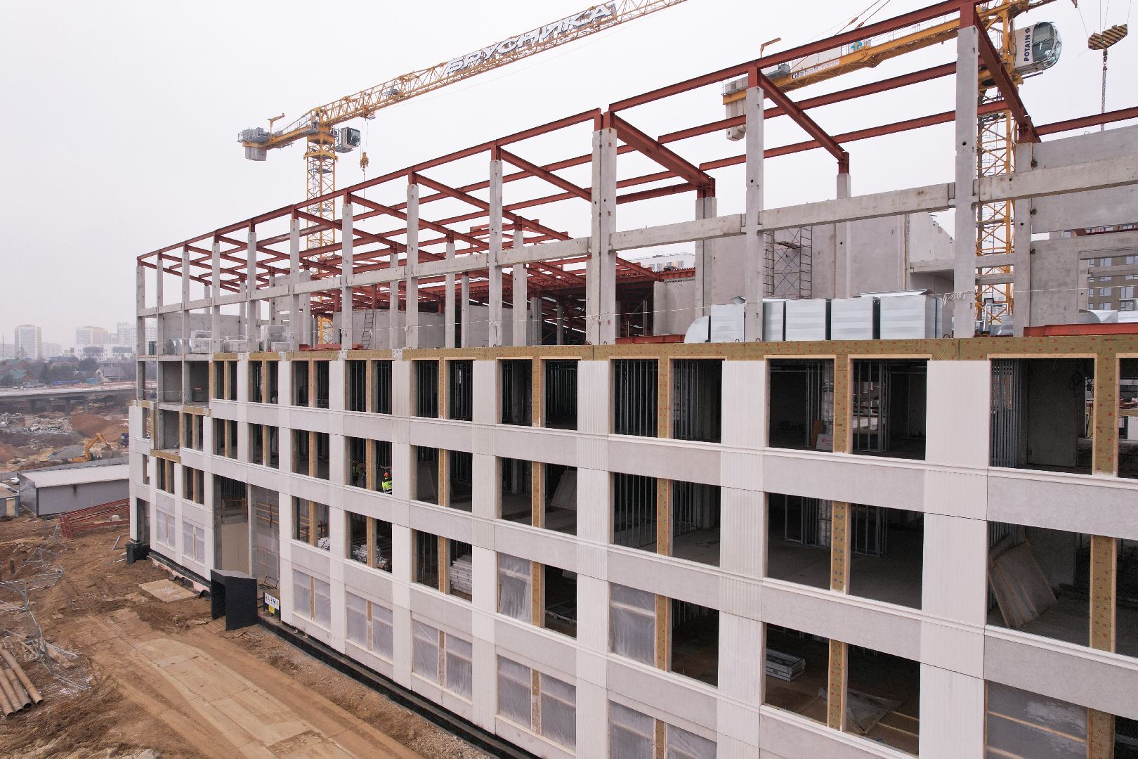 видео с коптера, ленинский городской округ, школа, строительство, жк первый квартал,