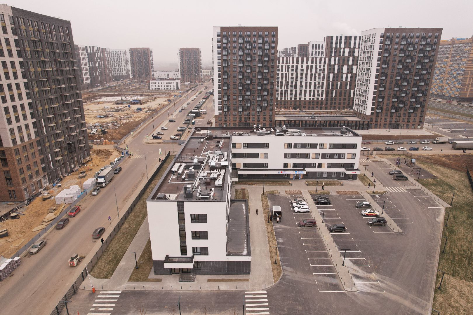 видео с коптера, ленинский городской округ, мисайлово, медицина, жк пригород лесное,