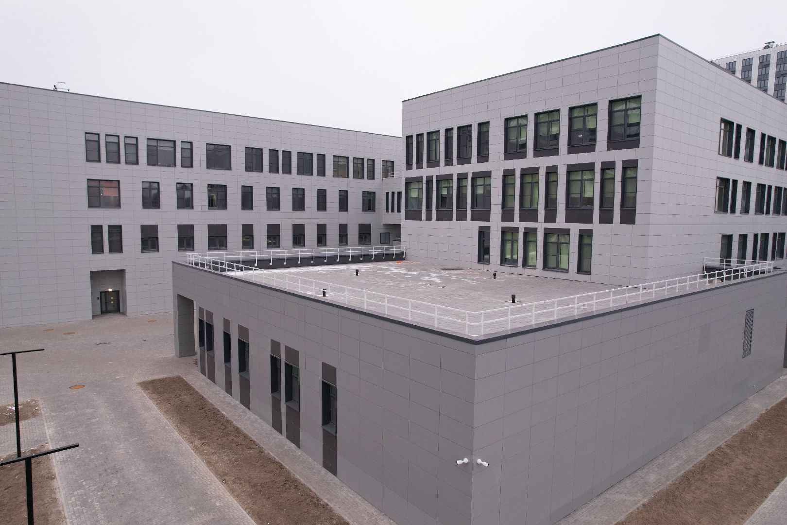 видео с коптера, видное, ленинский городской округ, школа, строительство,