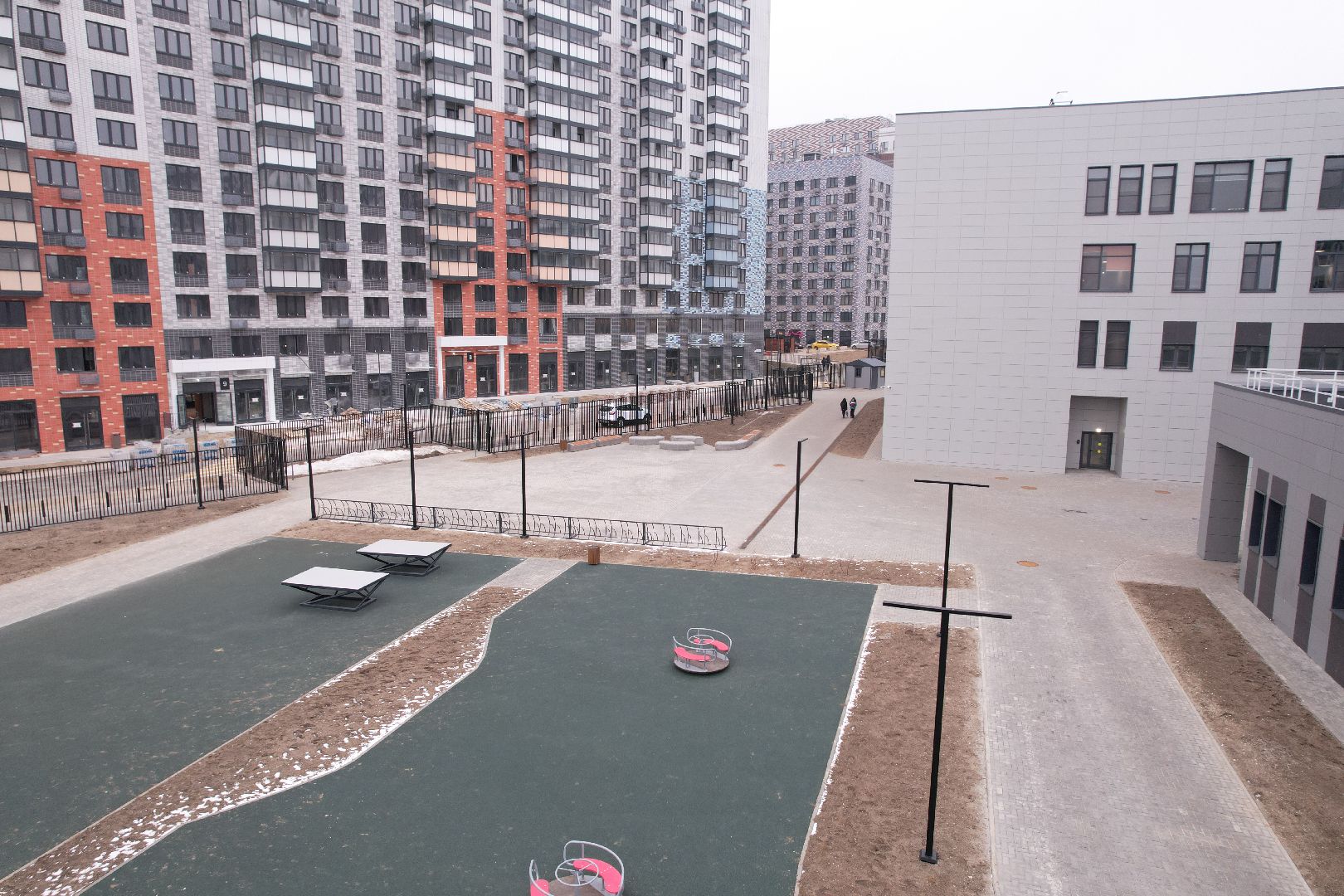 видео с коптера, видное, ленинский городской округ, школа, строительство,