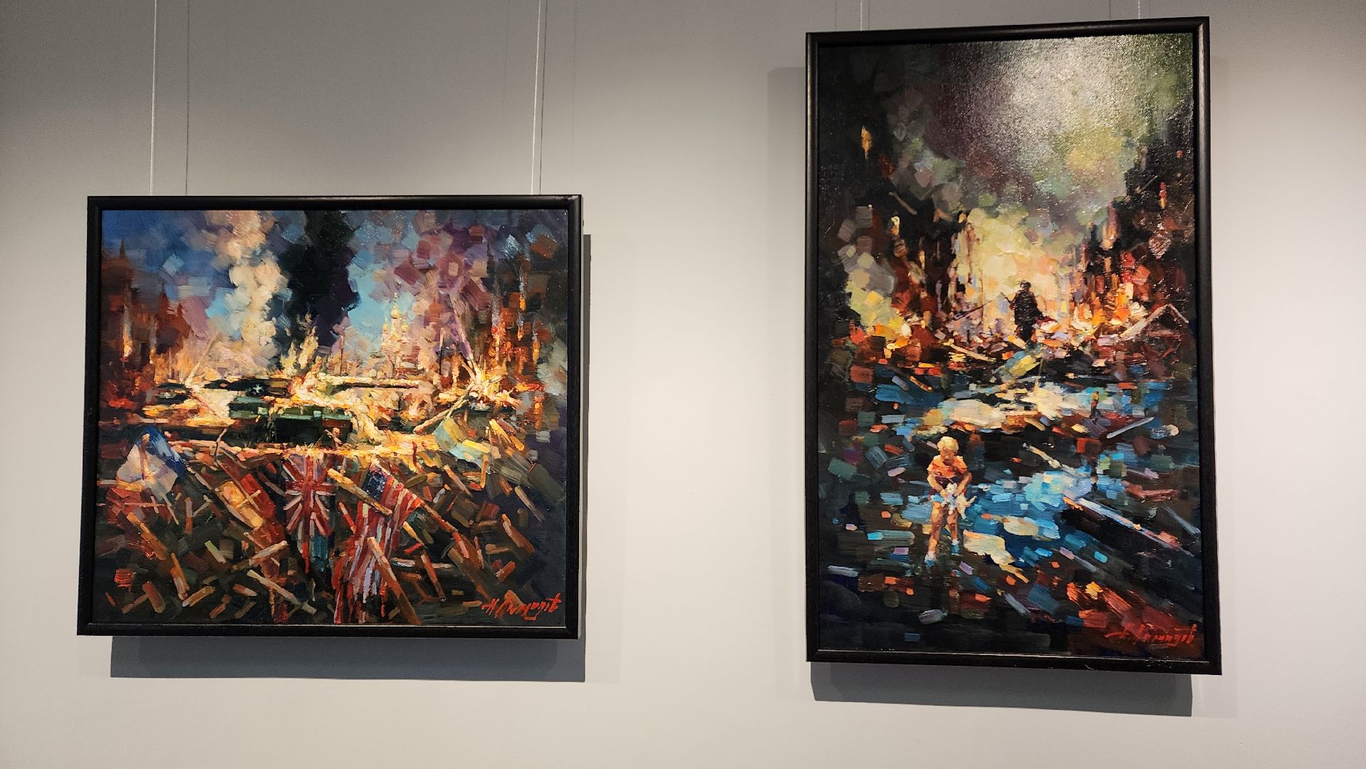 день защитника отечества, донбасс, Лобня, Выставка, Картины, вертикалки,