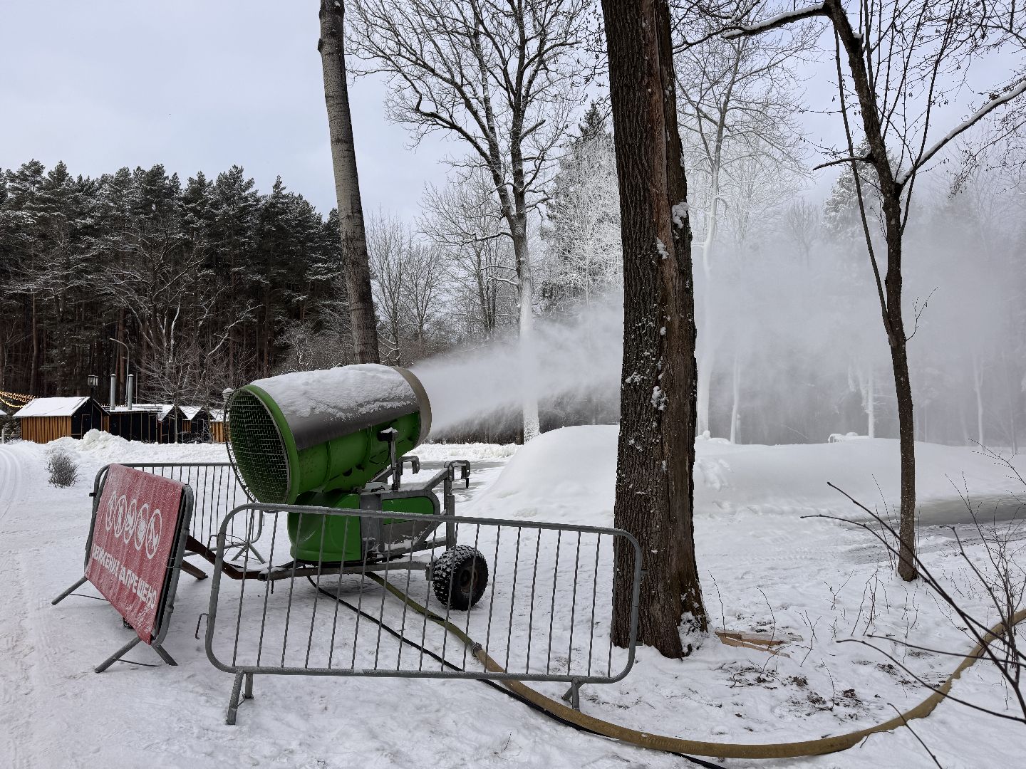 одинцовский парк культуры спорта и отдыха, Пушки оснежения, Лыжники Одинцова, вертикалки,