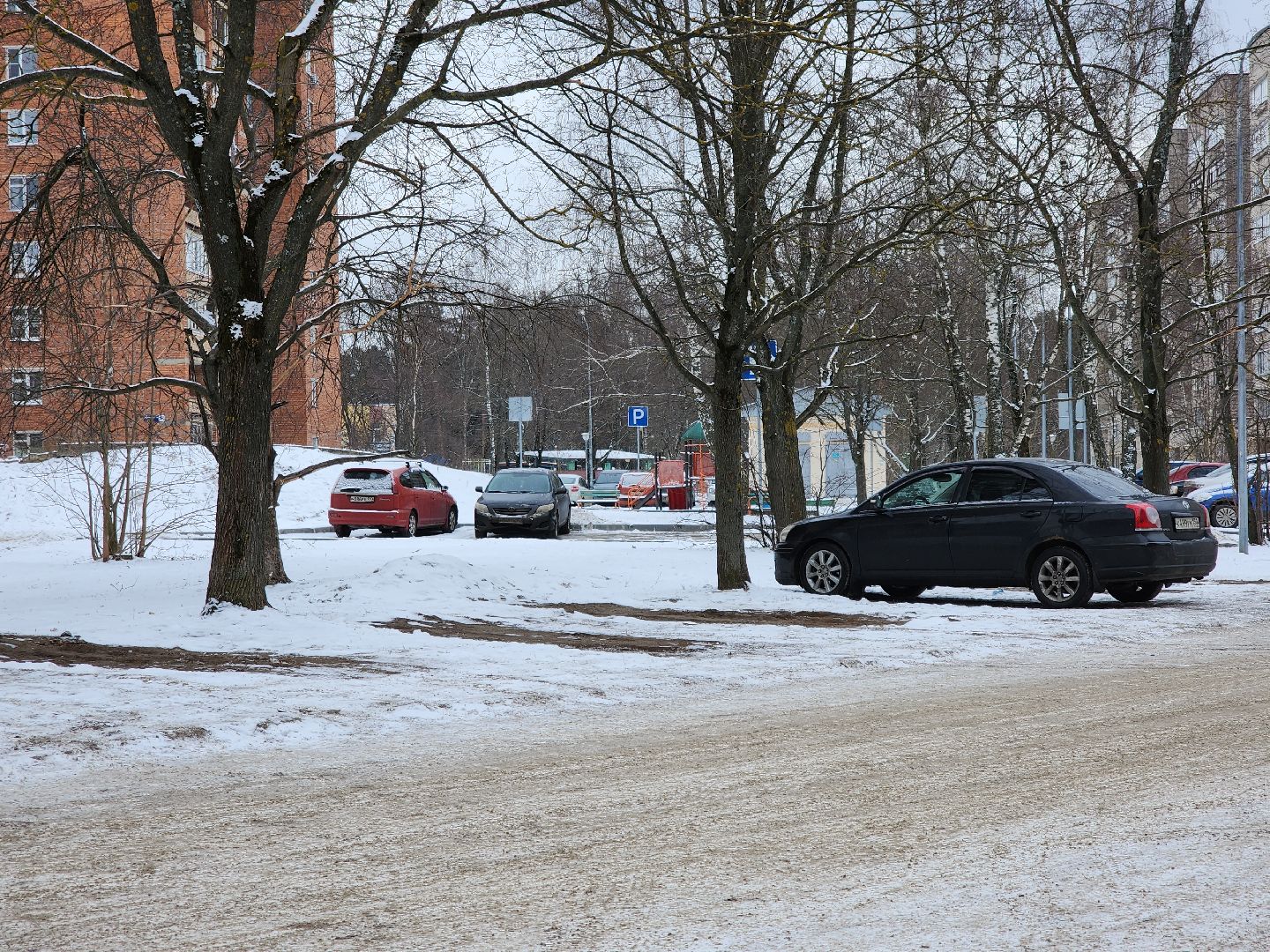 Черноголовка, Благоустройство двора, Парковки, вертикалки,