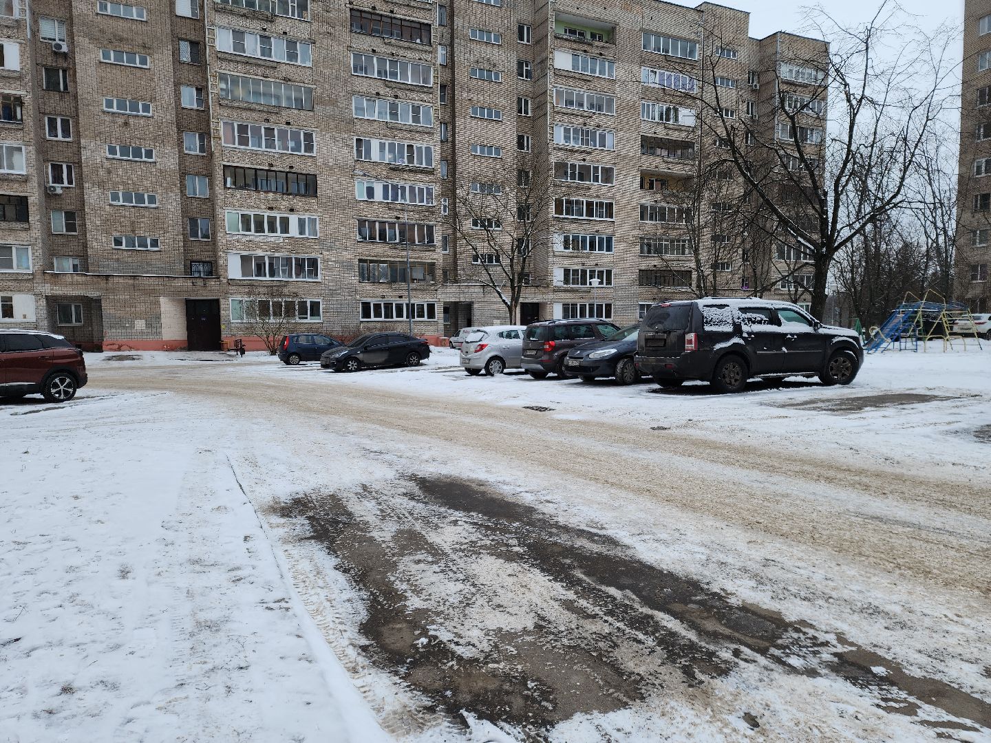 Черноголовка, Благоустройство двора, Парковки, вертикалки,