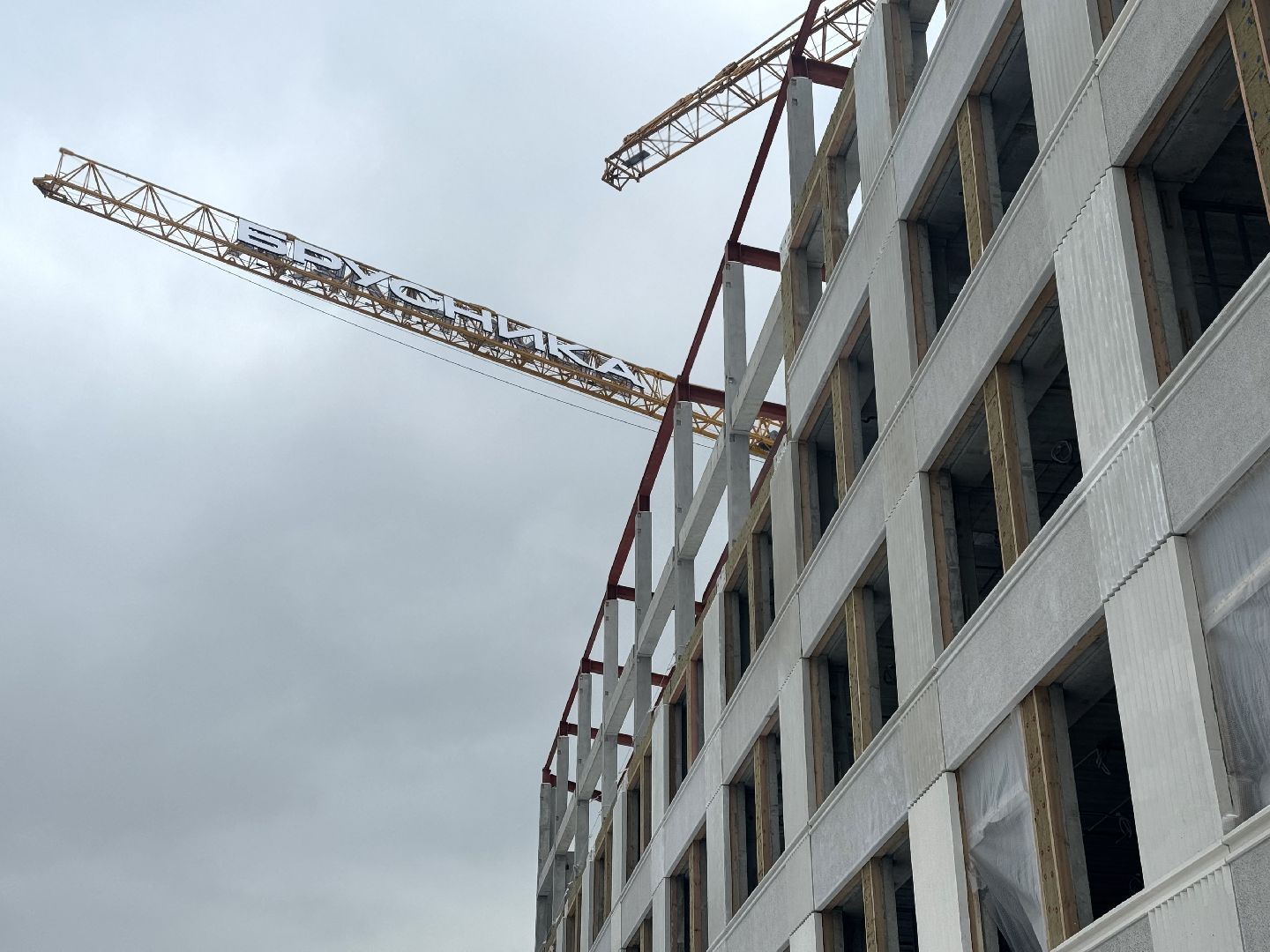 Строительство школы, Брусника, ЖК первый квартал, ленинский городской округ, вертикалки,