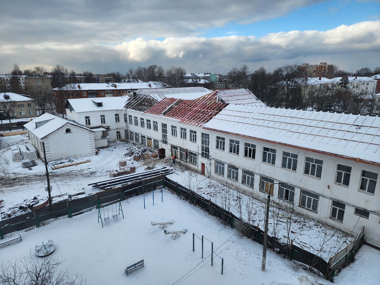 строительство, капитальный ремонт, школа, шатура, вертикалки,
