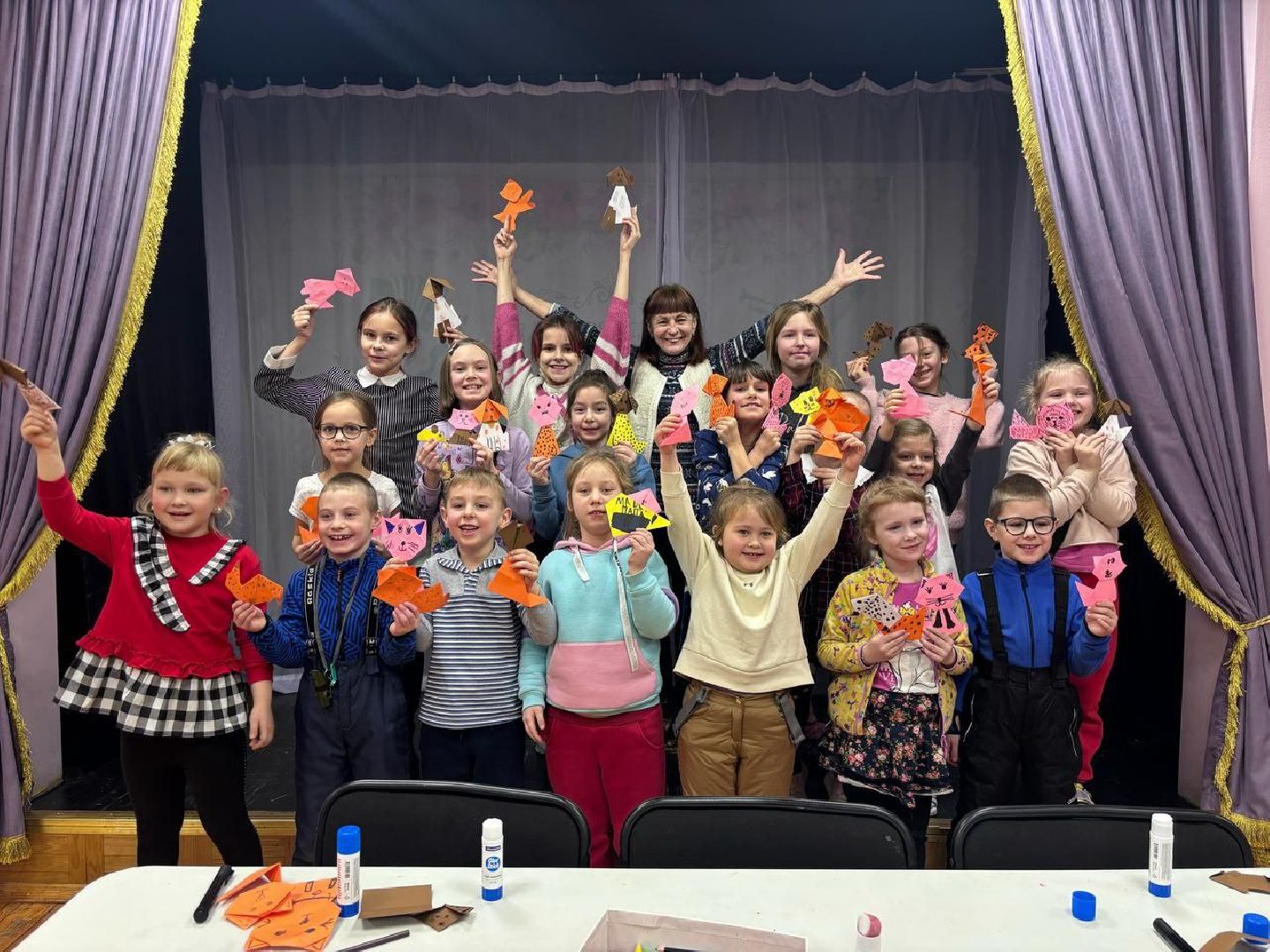 оригами, мастер-класс, дети, животные, питомцы, вертикалки,