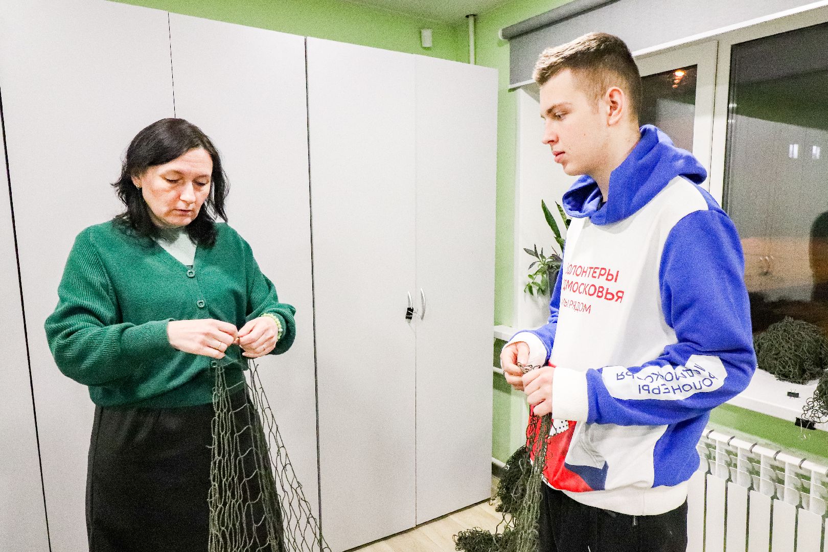 Клин, общество, СВО, плетение масксетей, вертикалки, волонтеры, вертикалки,