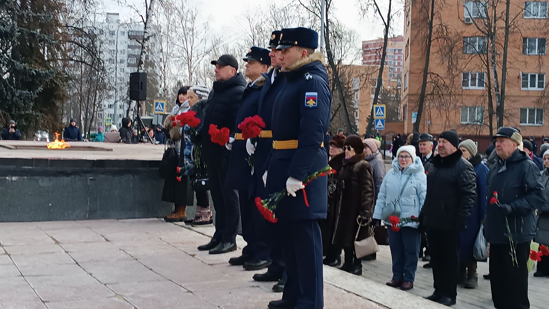 день защитника отечества, щелково-3, возложение цветов, аллея героев отечества,