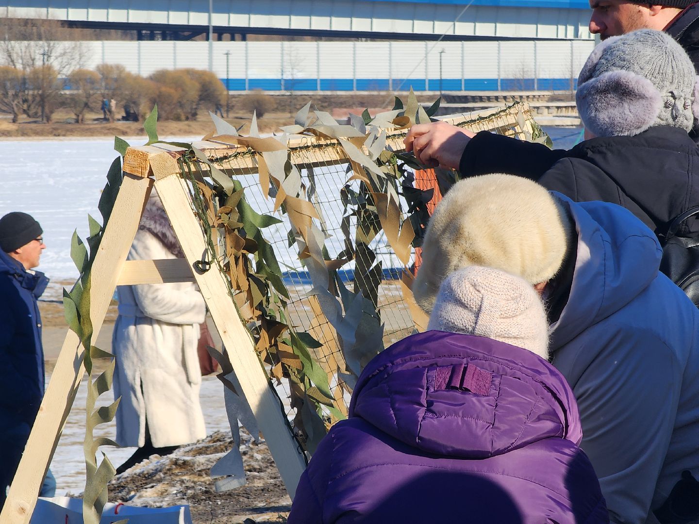 Дубна, День защитника Отечества, Разрешите поздравить, Маскировочная сеть, Мастер-класс, Совет ветеранов, вертикалки,