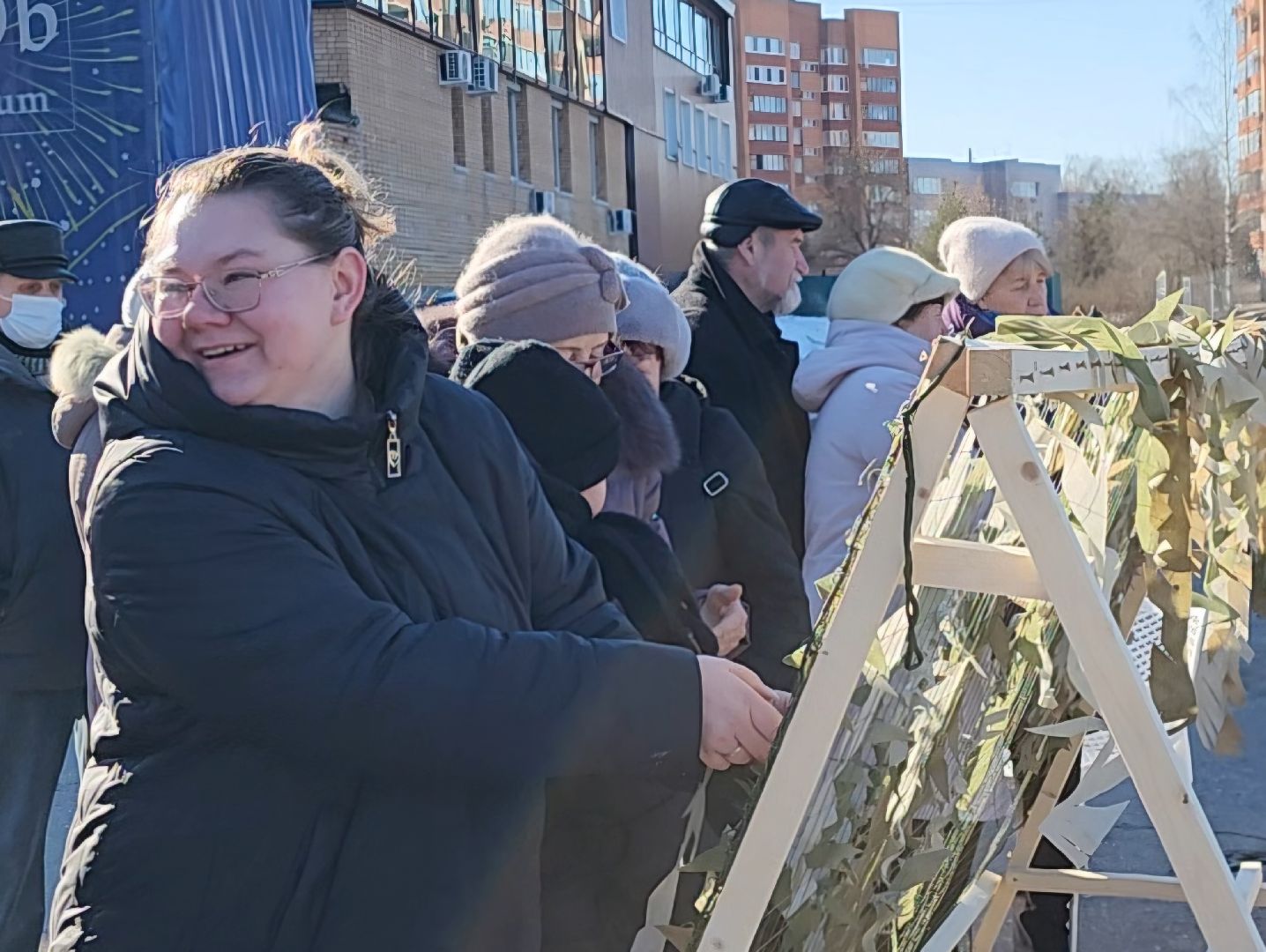 Дубна, День защитника Отечества, Разрешите поздравить, Маскировочная сеть, Мастер-класс, Совет ветеранов, вертикалки,