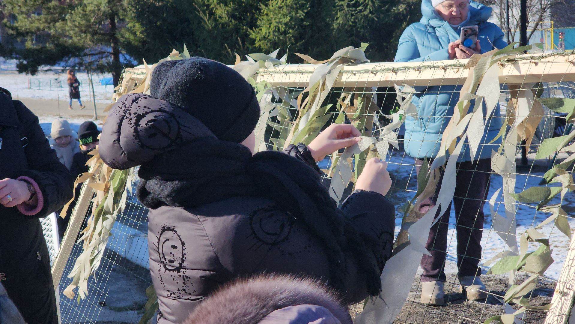 Дубна, День защитника Отечества, Разрешите поздравить, Маскировочная сеть, Мастер-класс, Совет ветеранов, вертикалки,