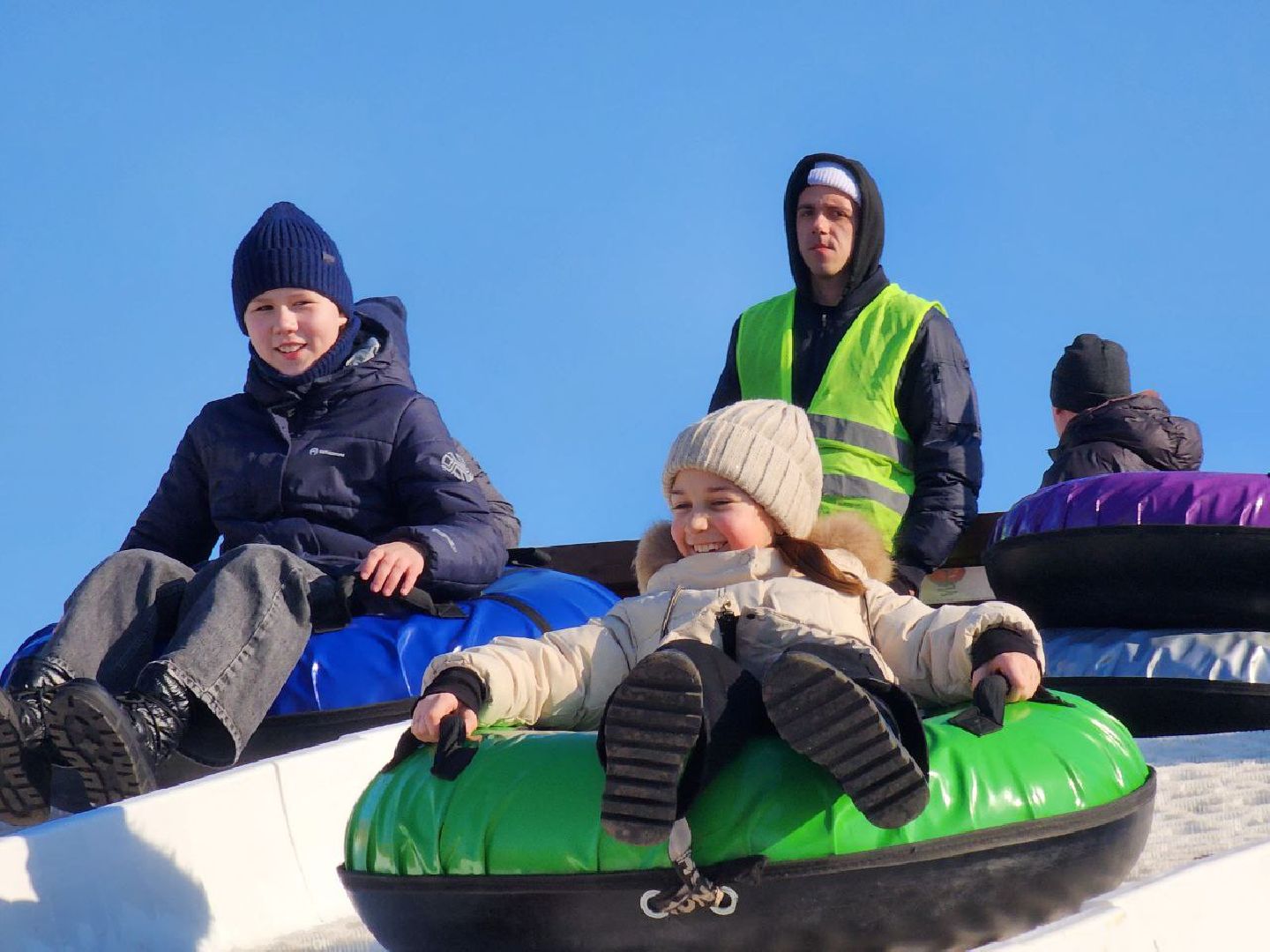 вертикалки, луховицы, 23 февраля, тюбинговая горка, Парк Воробьёва,