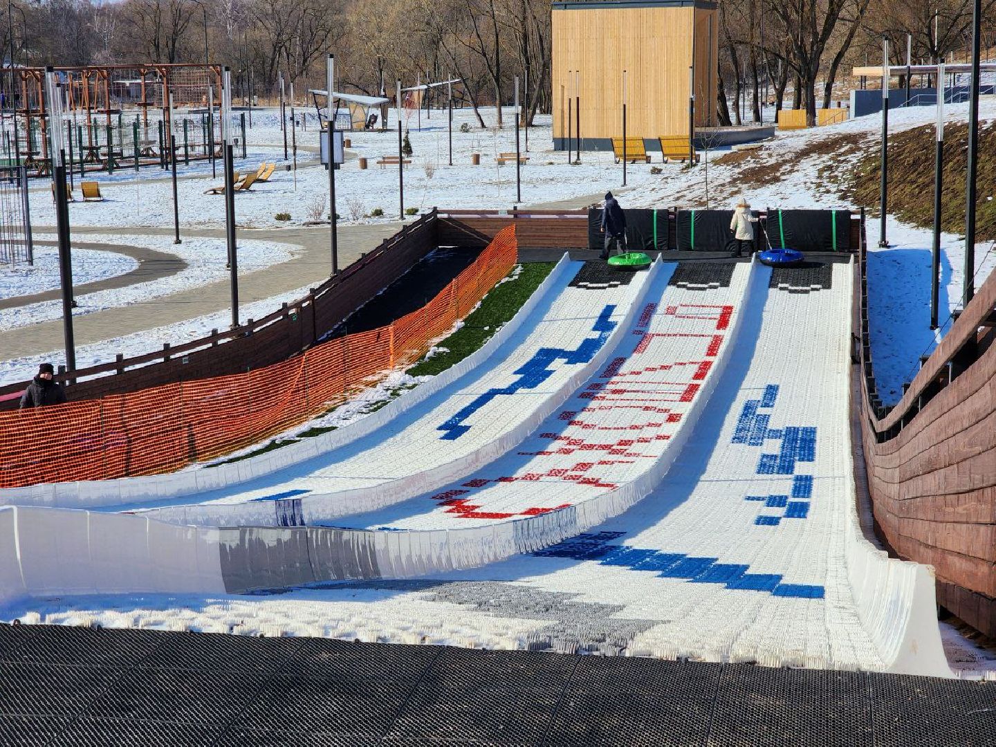 вертикалки, луховицы, 23 февраля, тюбинговая горка, Парк Воробьёва,