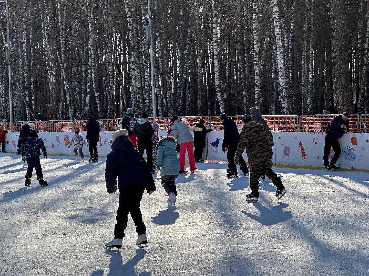 день защитника отечества, каток в парке,