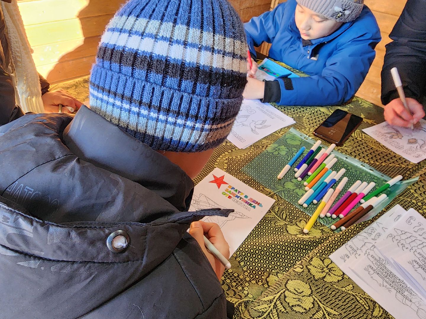 день защитника отечества, шатурский парк, открытка солдату, дети, шатура,