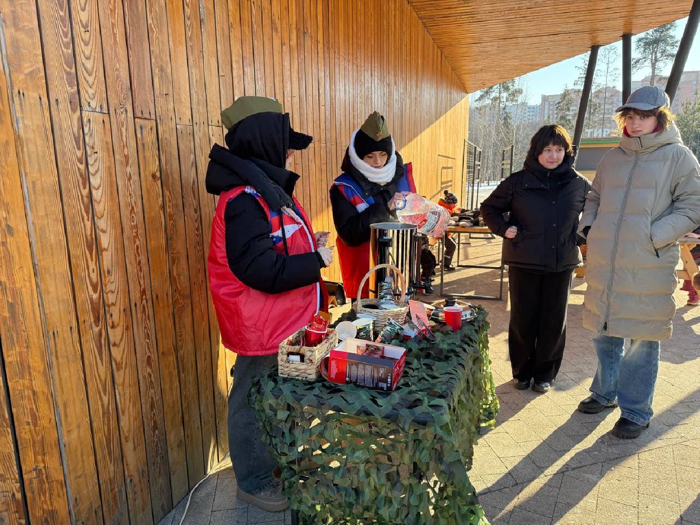 культура, 23 февраля, чайная станция, угощения, солдатский привал,