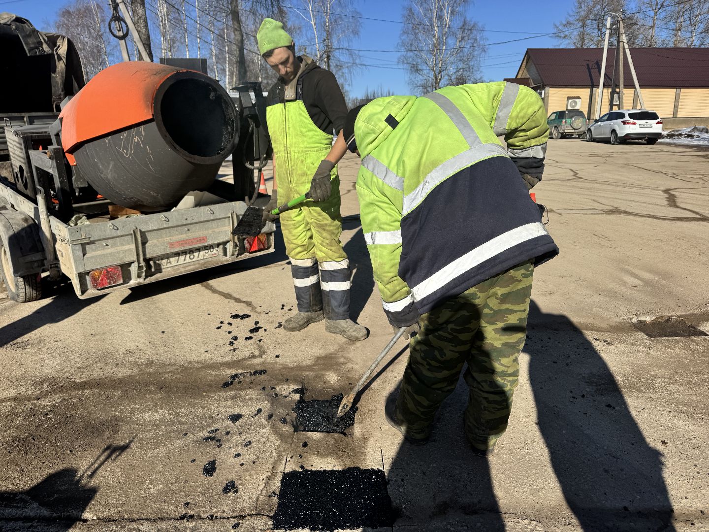 шаховская, дорожные работы, ямочный ремонт,