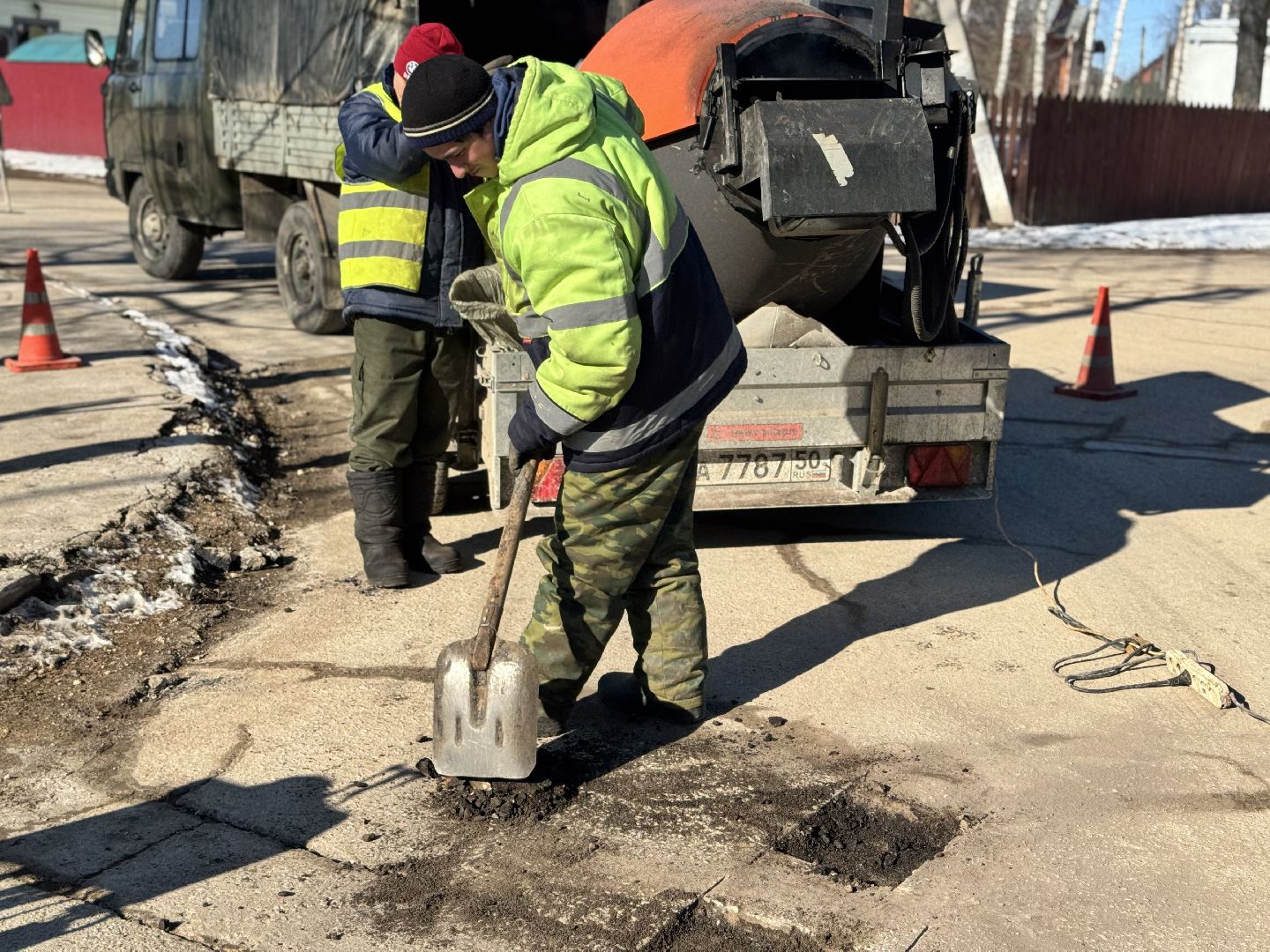 шаховская, дорожные работы, ямочный ремонт,