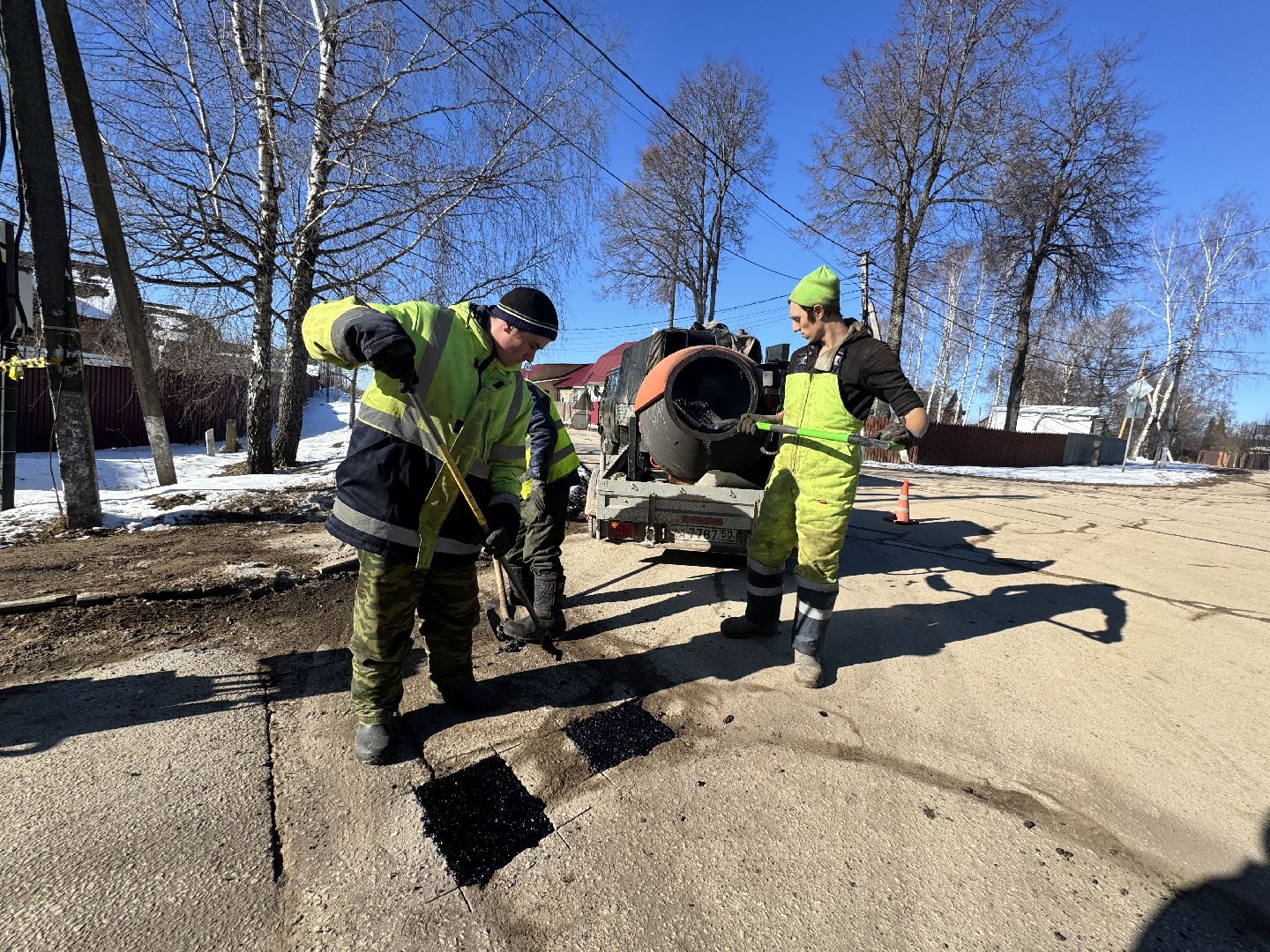 шаховская, дорожные работы, ямочный ремонт,