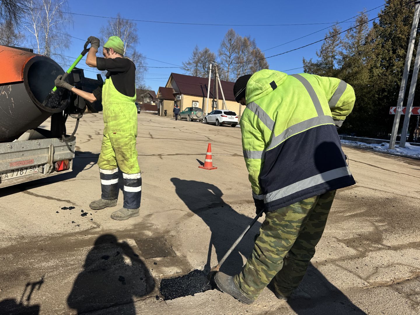 шаховская, дорожные работы, ямочный ремонт,
